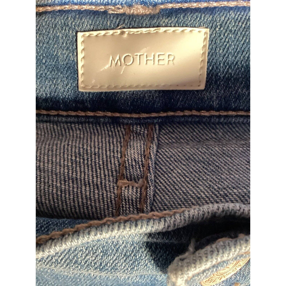 Mother Stunner Zip Ankle Fray Camp Expert Jeans Sz.28