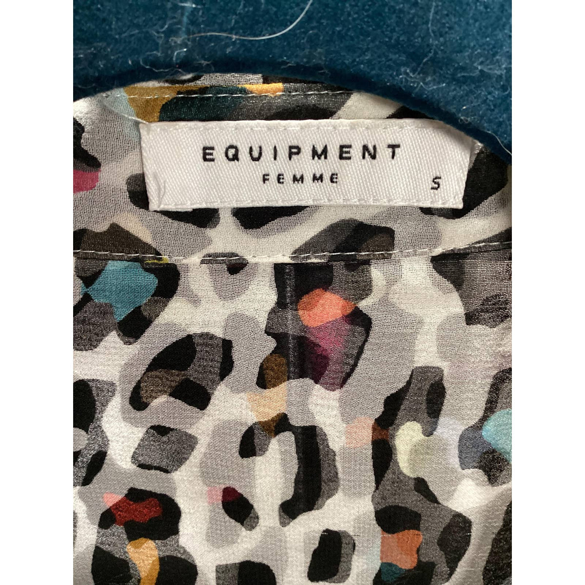 Equipment Leopard Multi-Color Shirt Sz. Small