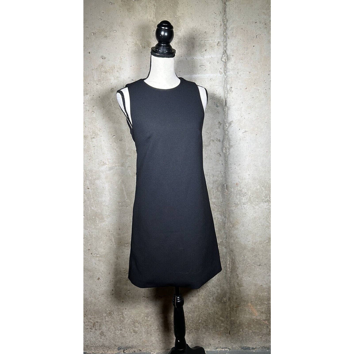 Tibi Black Sleeveless Button Open Back Dress Sz.2