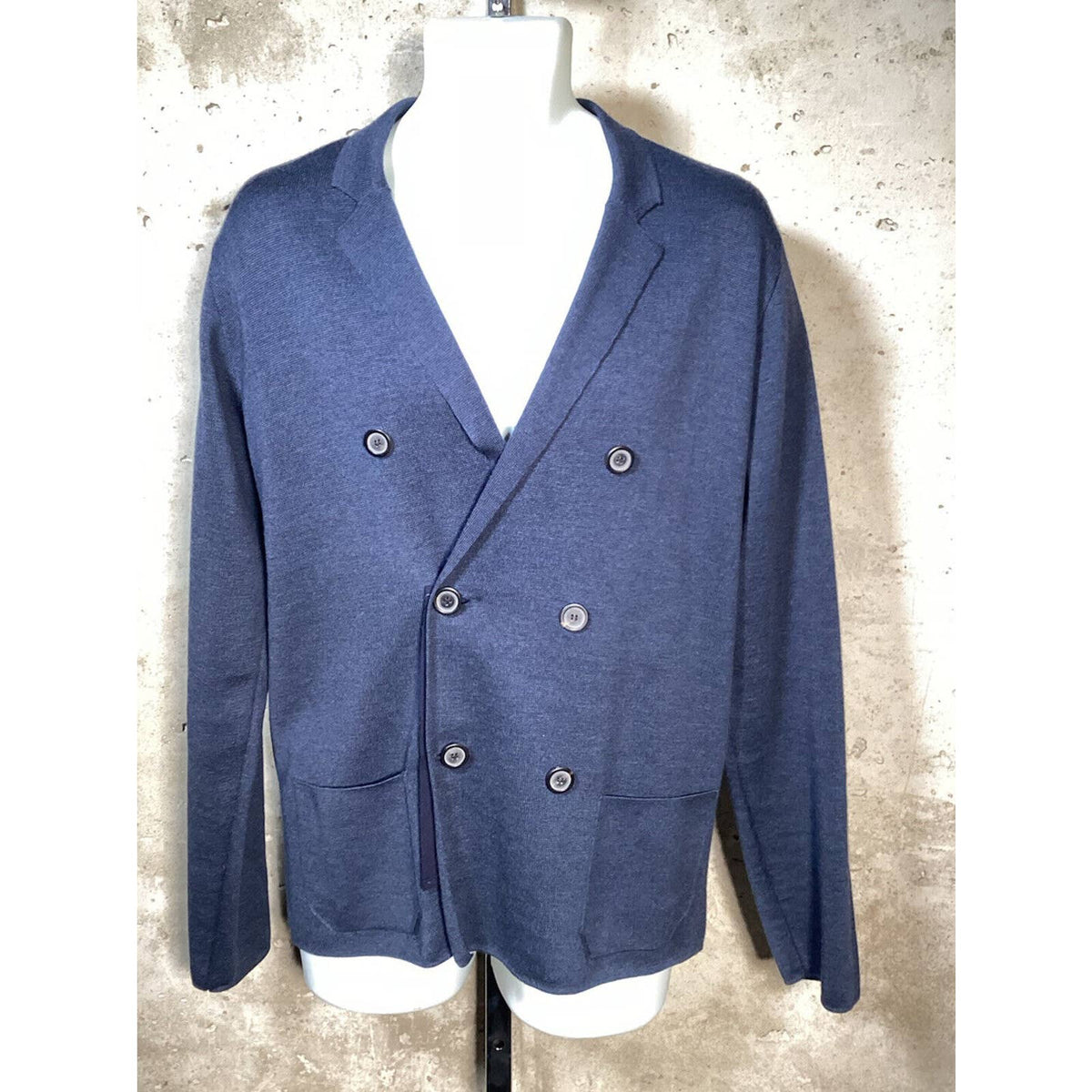 Lanvin Blue Merino Wool Blazer Jacket Sz. Medium