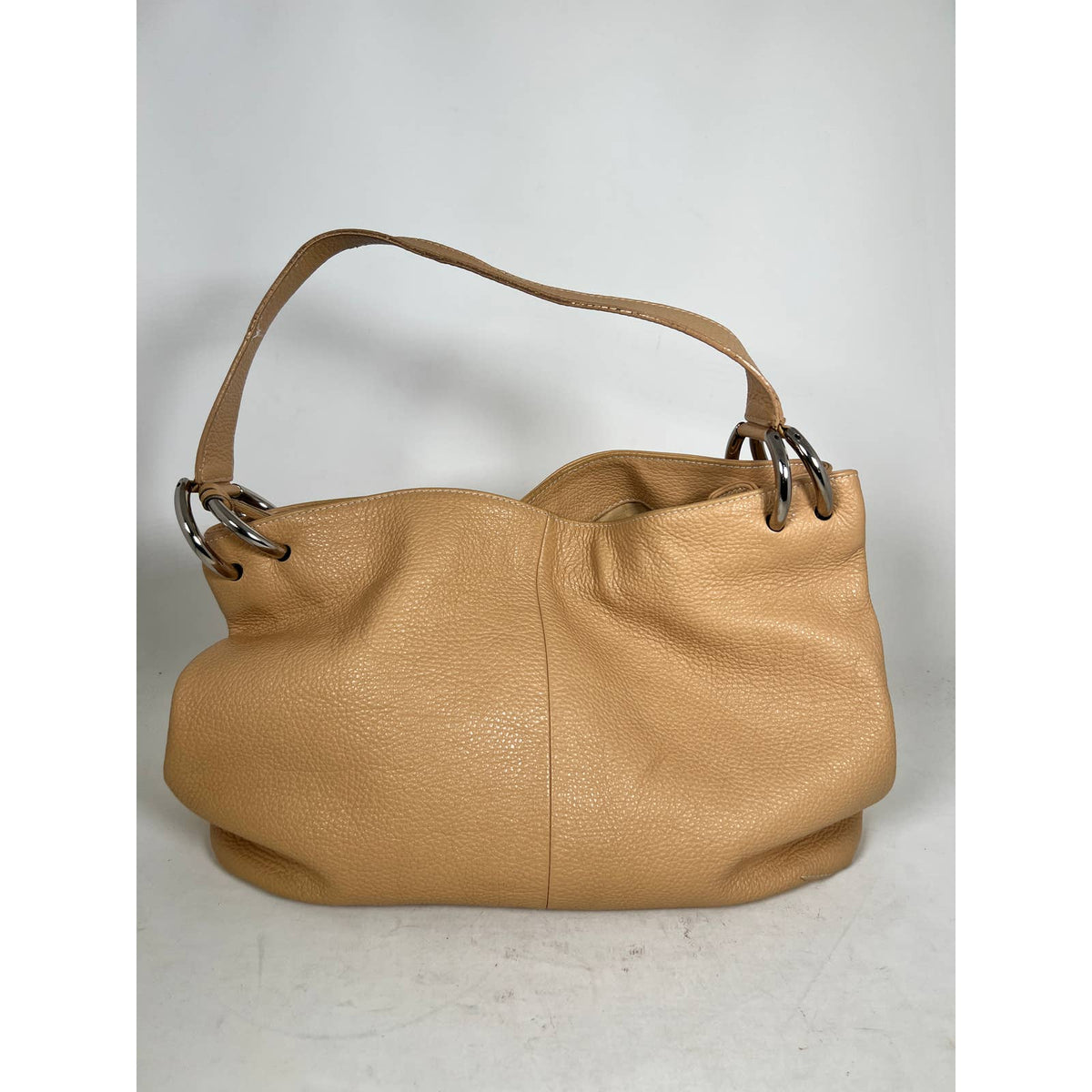 Furla Brown Pebbled Leather Tote Purse