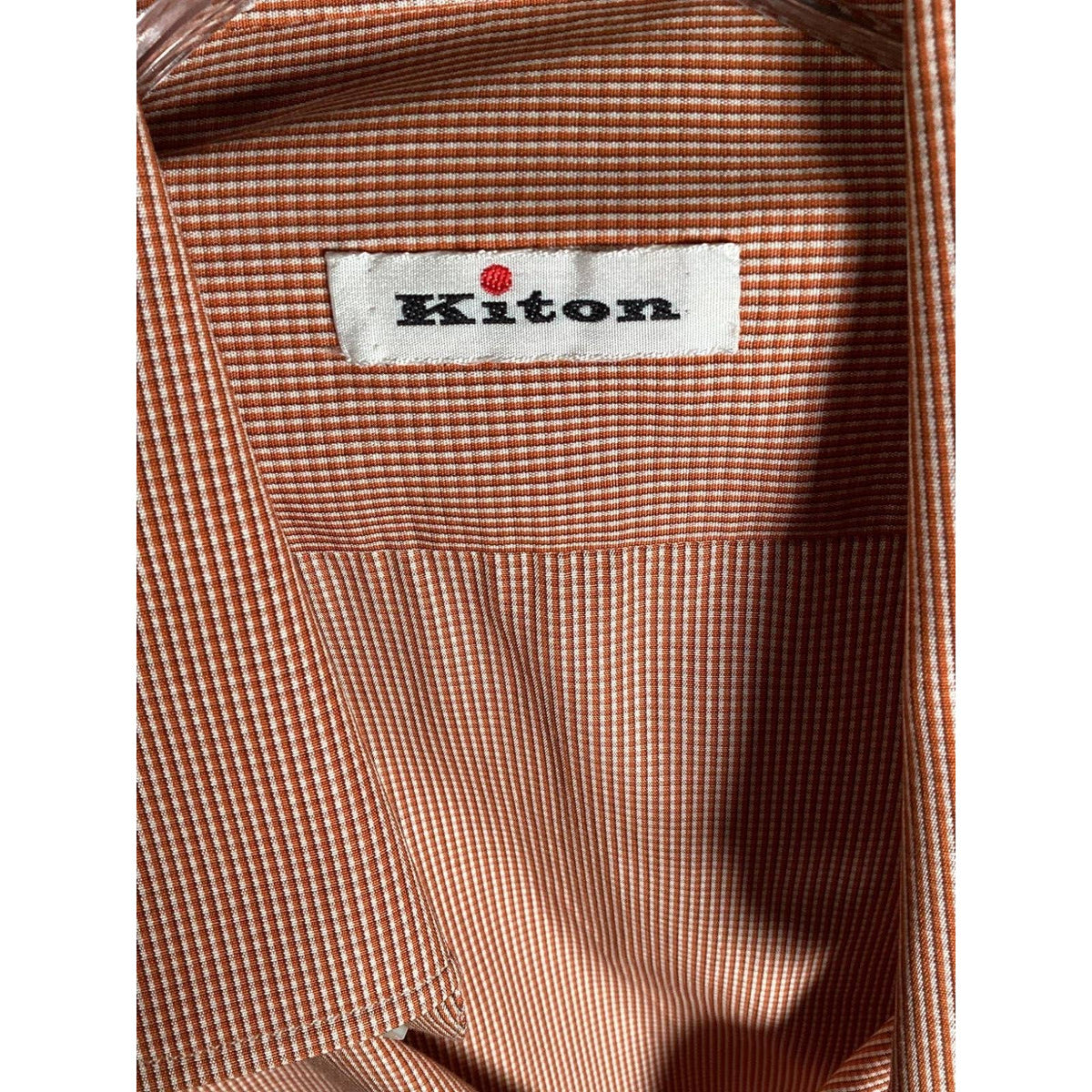 Kiton Orange Button Down Shirt Sz. 16