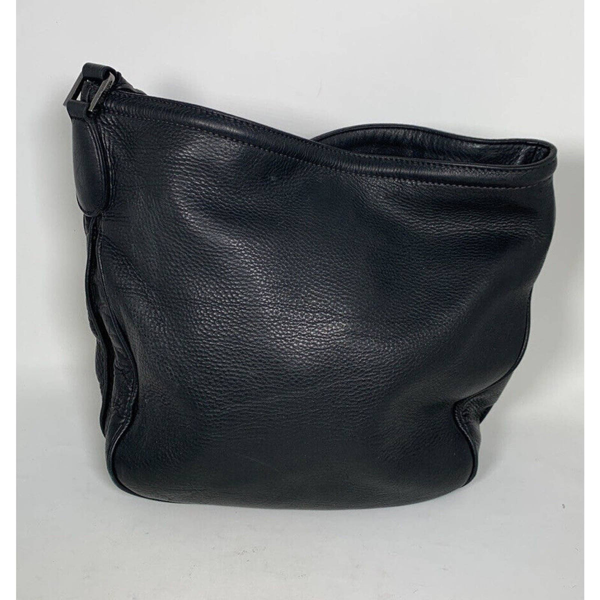 Longchamp Black Leather Hobo Purse