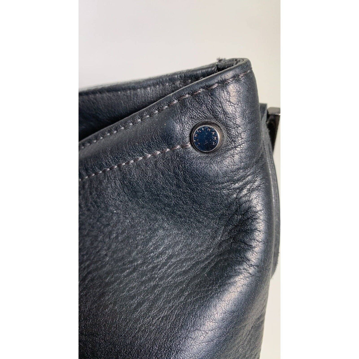 Longchamp Black Leather Hobo Purse