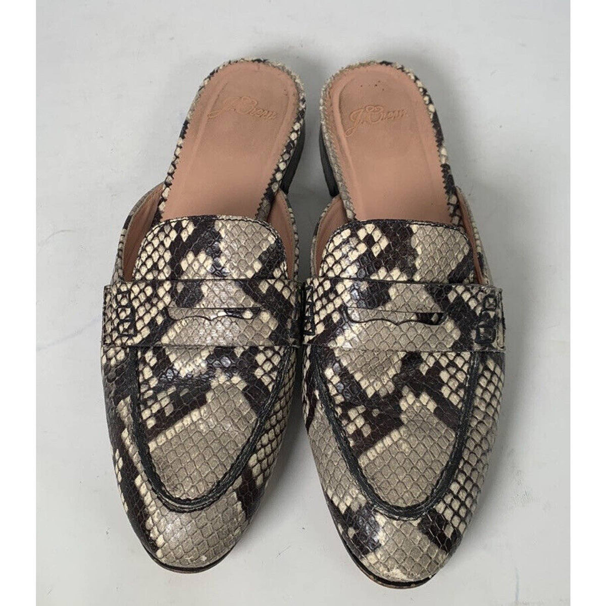 J Crew Academy Embossed Penny Loafers Sz.7