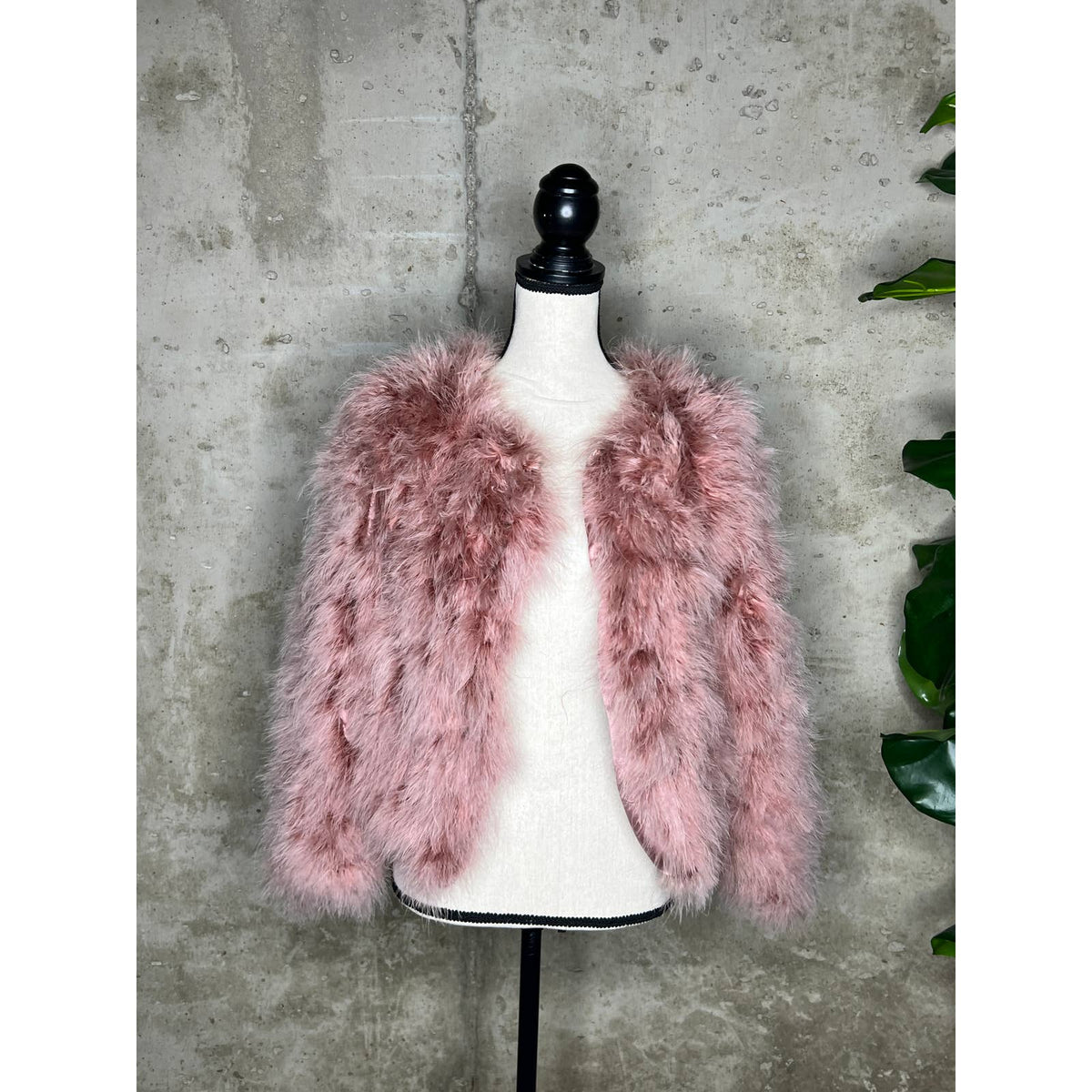 Ugg Pink Ostrich Fur Jacket Sz.6