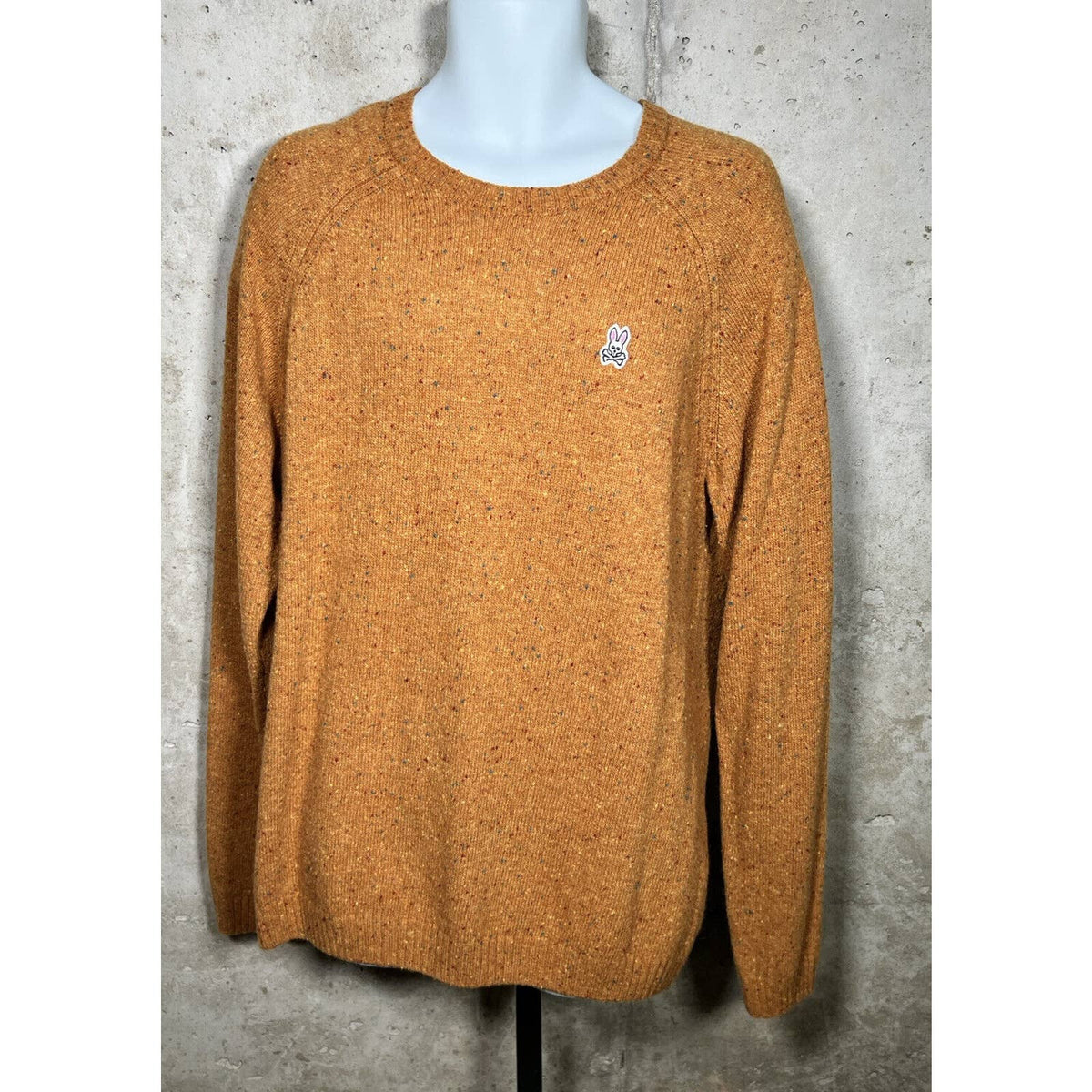 Psycho Bunny Orange Mens Nelson Sweater Sz. XL