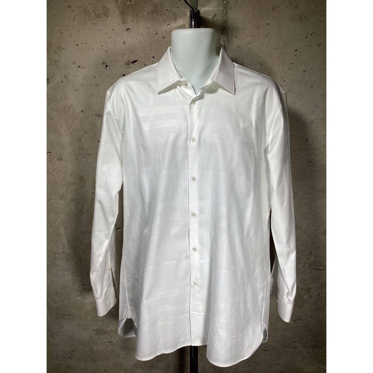 Burberry White Plaid Men’s Shirt Sz.42
