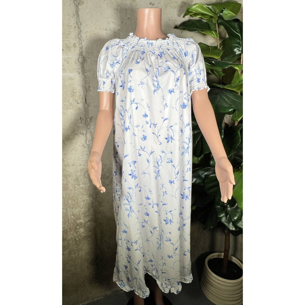 Hill House Blue and White Long Dress Sz. Small