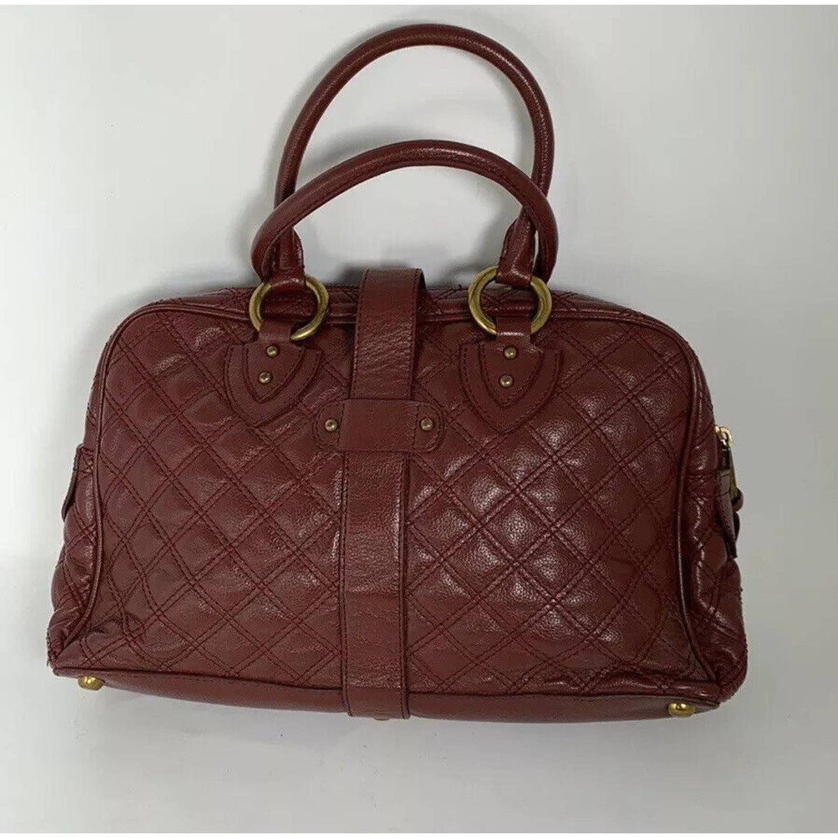 Marc Jacobs Burgundy Quilted Leather Venetia Satchel