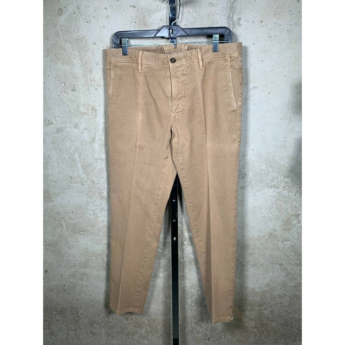 Incotex Men’s Brown Textured Slacks Pants Slim Fit Sz.33