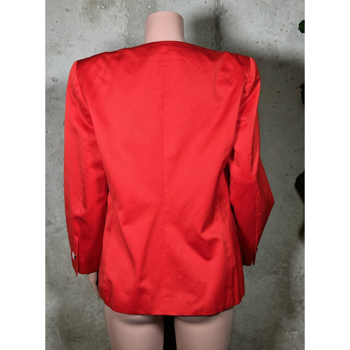 Escada Red Two Toned Button Up Jacket Vintage Sz.8(38)