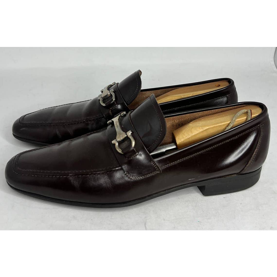Salvatore Ferragamo Brown Leather Horsebit Loafers Sz.10.5