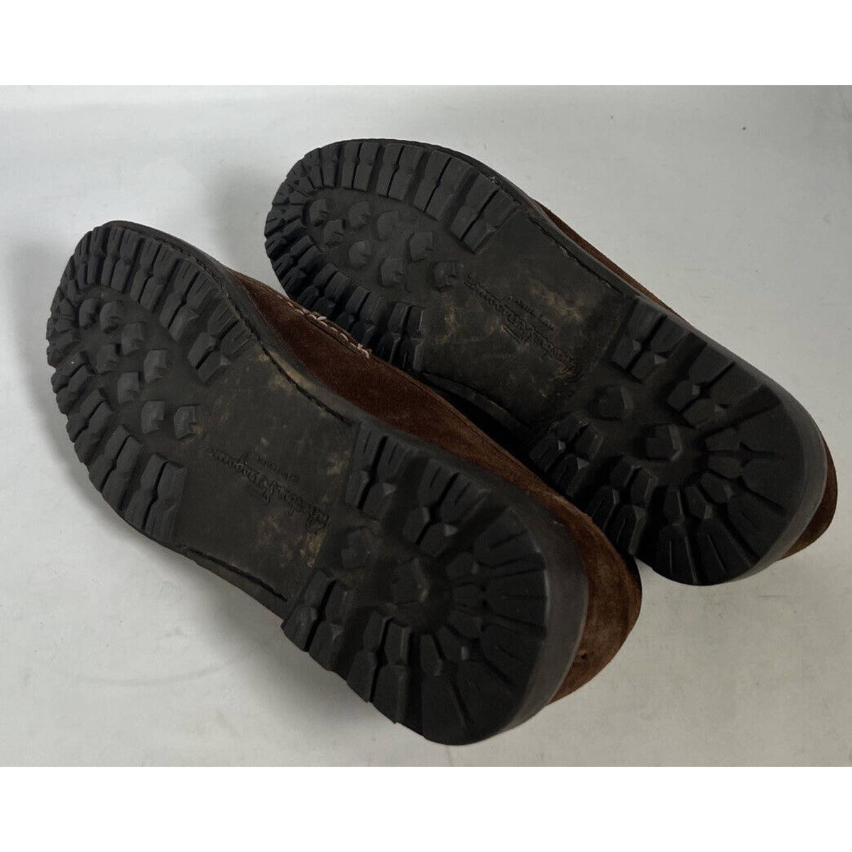 Salvatore Ferragamo Brown Suede Leather Driver Loafers Sz.8 D