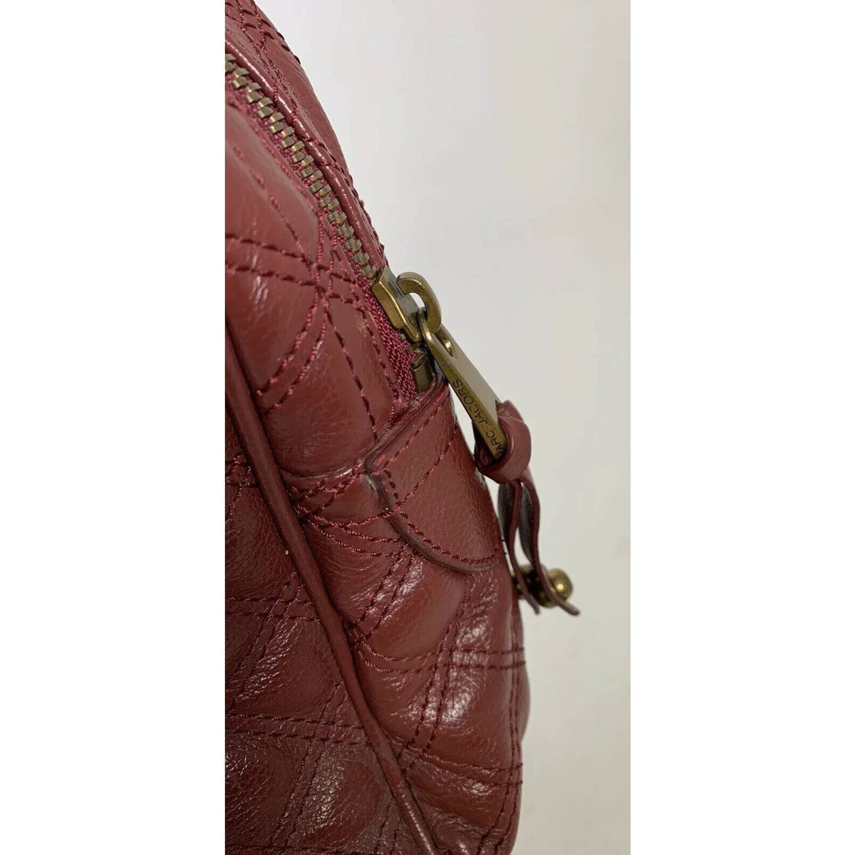 Marc Jacobs Burgundy Quilted Leather Venetia Satchel