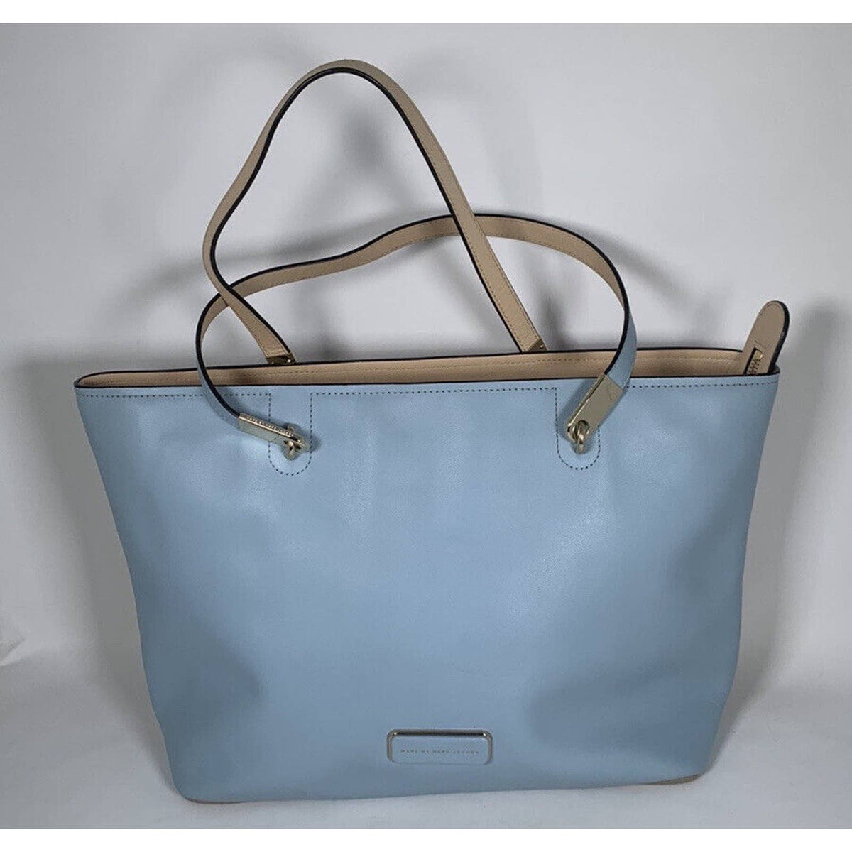 Marc by Marc Jacobs Ligero Light Blue Taupe Leather Tote