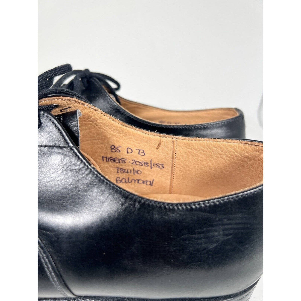 Church’s Black Lace-Up Oxford Leather Mens Shoes Sz.9.5 D