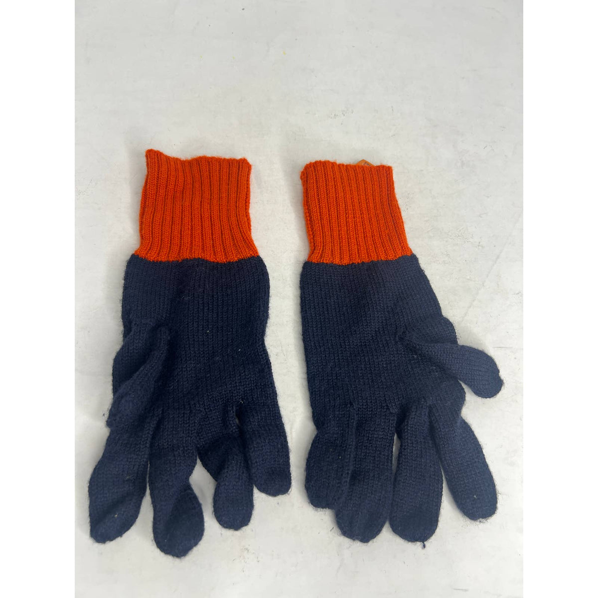 Tory Burch Blue and Orange Gloves 100% Wool