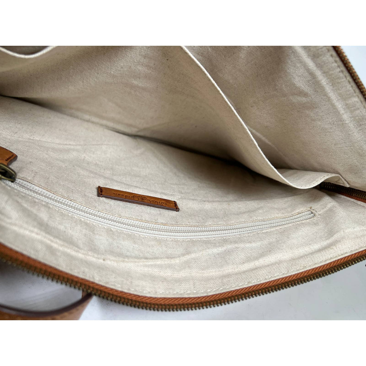 Mark &amp; Graham Brown Leather Crossbody Laptop Bag