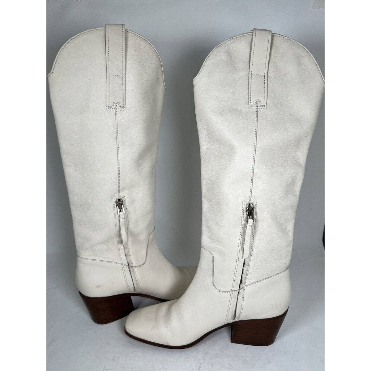 Sam Edelman Cream Cowboy Boots Sz. 8.5
