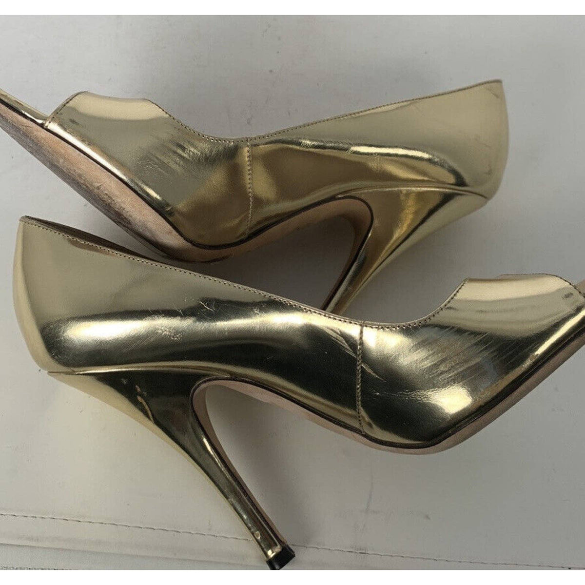 Dolce &amp; Gabbana Gold Open Toe Shoes Sz.6(36)