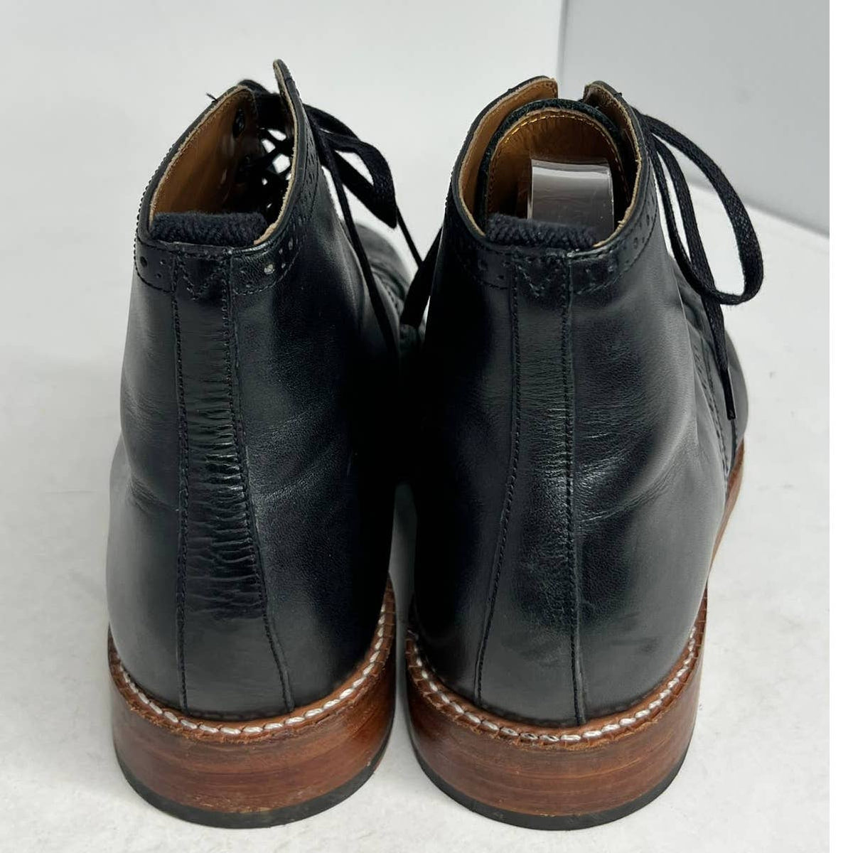 Grenson Black Leather Oxford Boots Sz.8.5