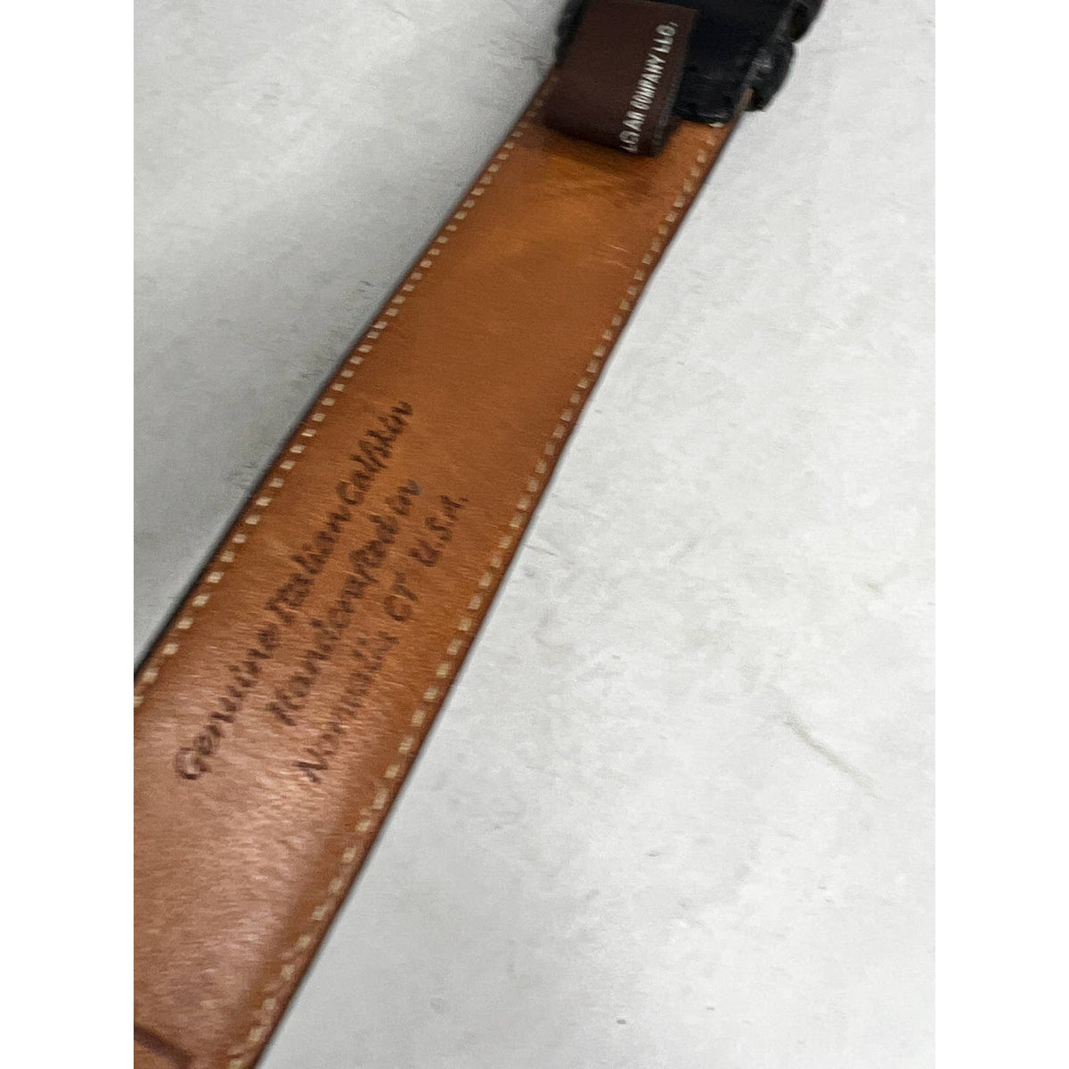 Trafalgar Black Leather Genuine Italian Calfskin Belt Sz.40/100