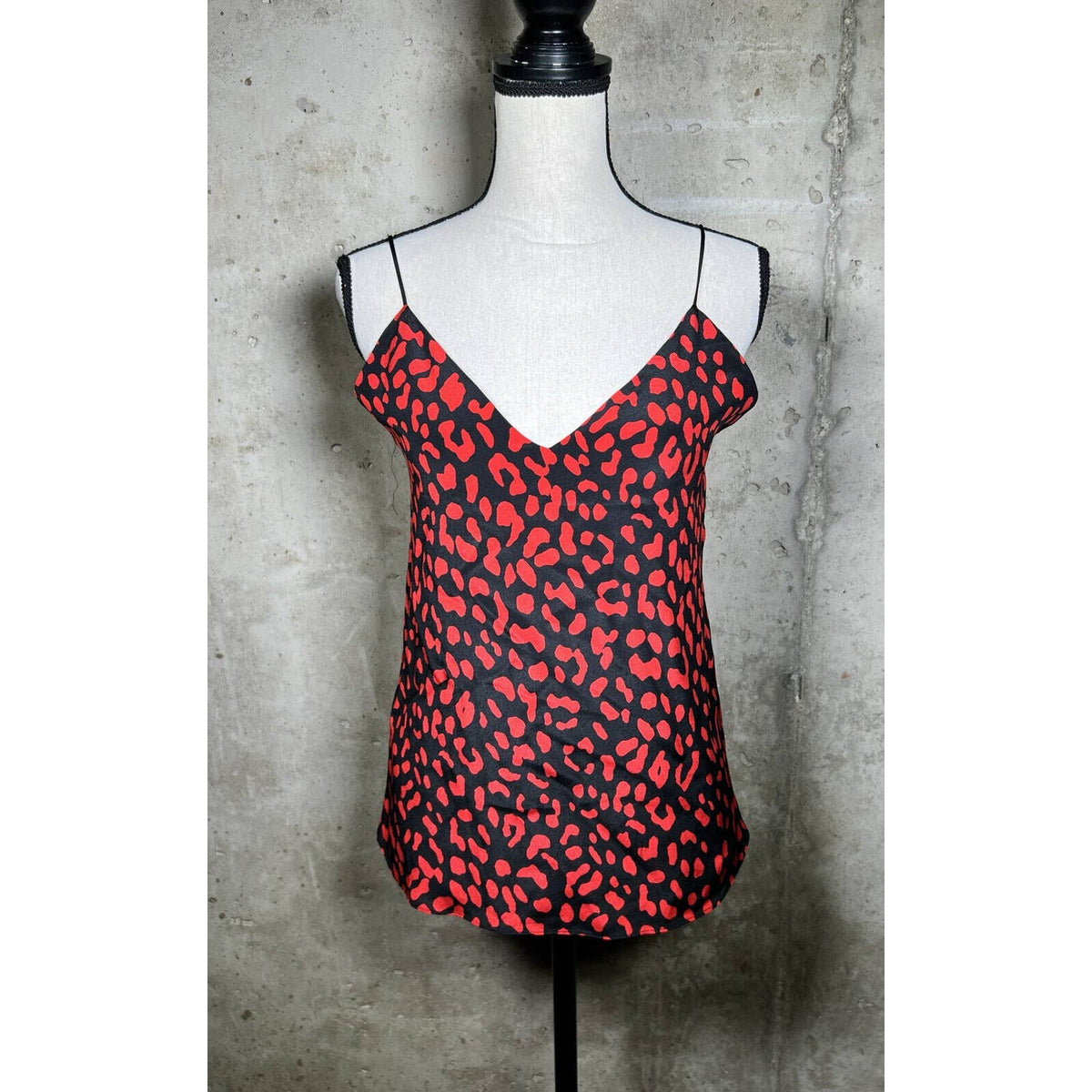 Alice + Olivia Red Leopard Sleeveless Blouse Sz. Medium NWT