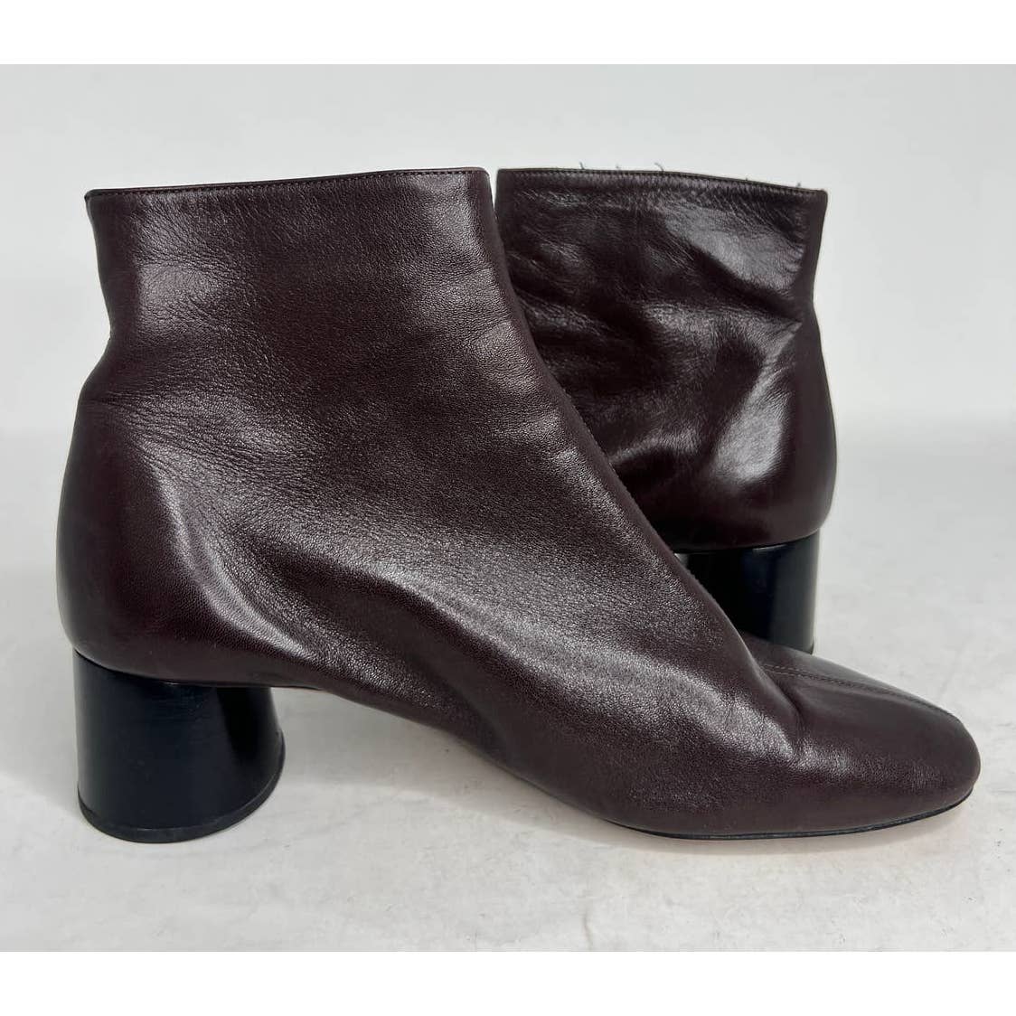 Celine Brown Leather Zip Ankle Booties Sz.8(38)