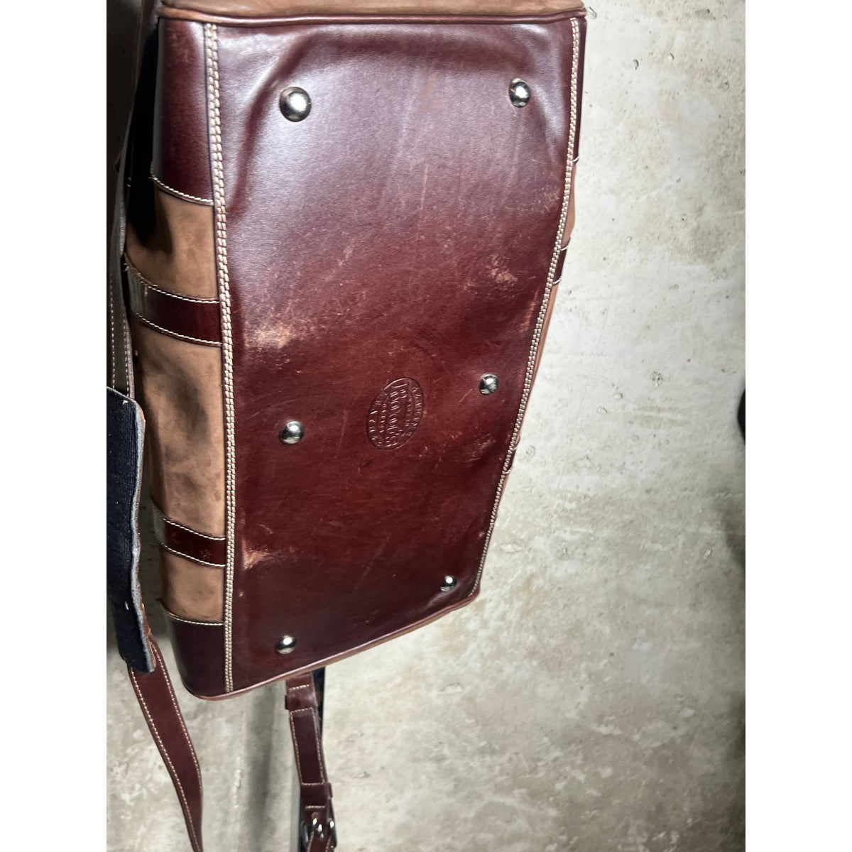 Roots Brown Suede Leather Weekender Bag