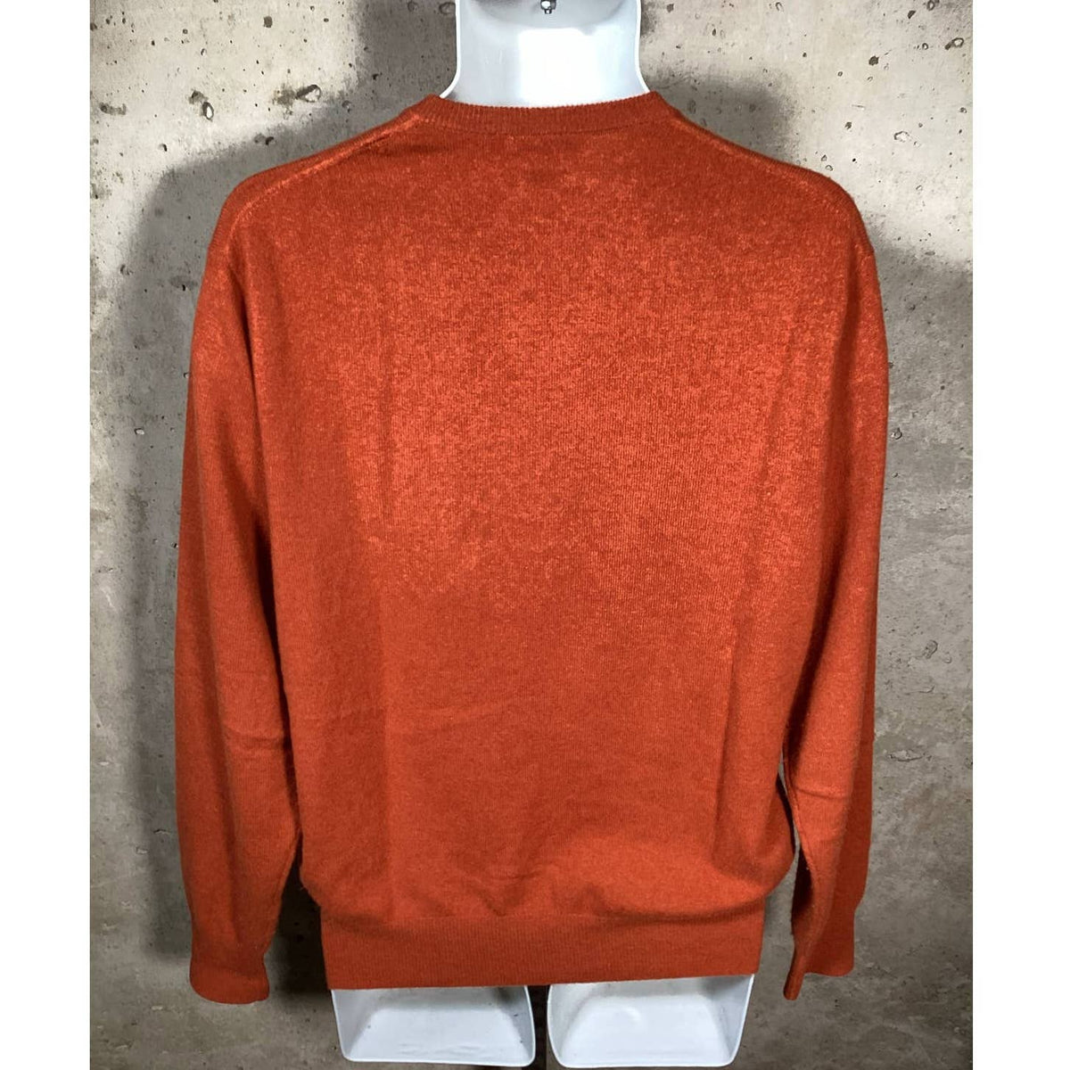 Peter Millar Orange V-Neck 100% Pure Cashmere Sweater Sz. Medium