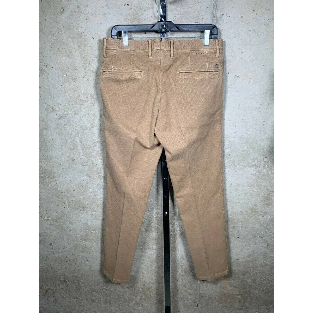 Incotex Men’s Brown Textured Slacks Pants Slim Fit Sz.33