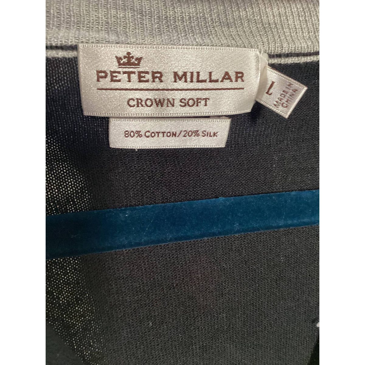 Peter Millar Black ¼ Zip Sweater Sz. Large