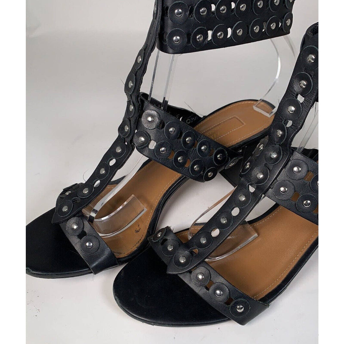 Aquazzura Black Studded Sandals Sz.10(40)