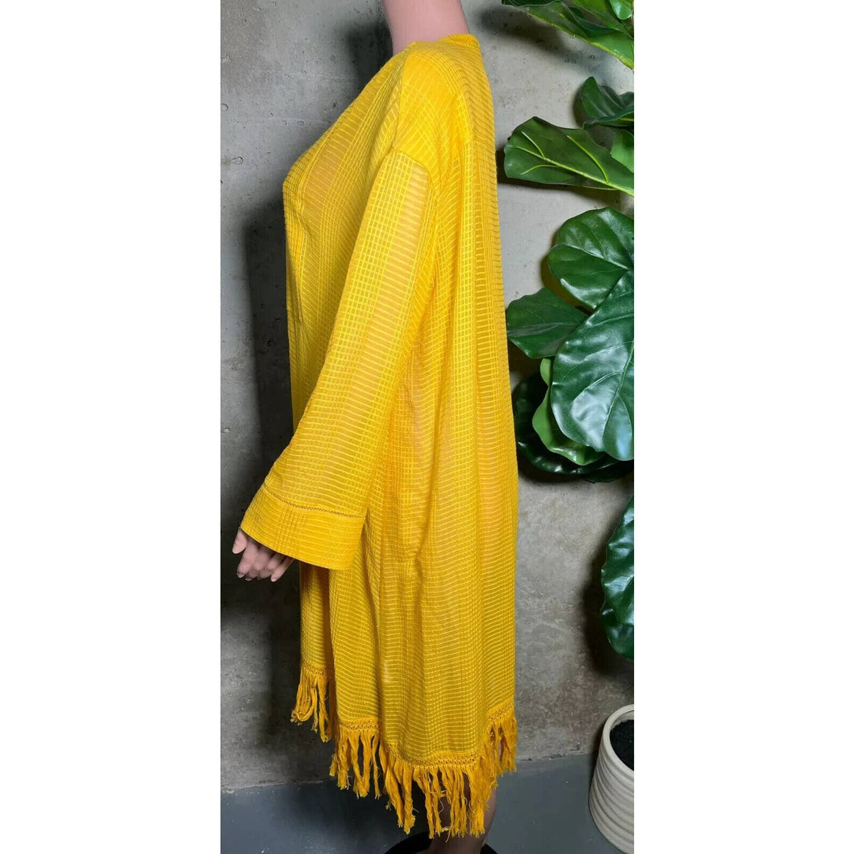 Tory Burch Yellow Kaftan Dress Sz.2 Size: 2