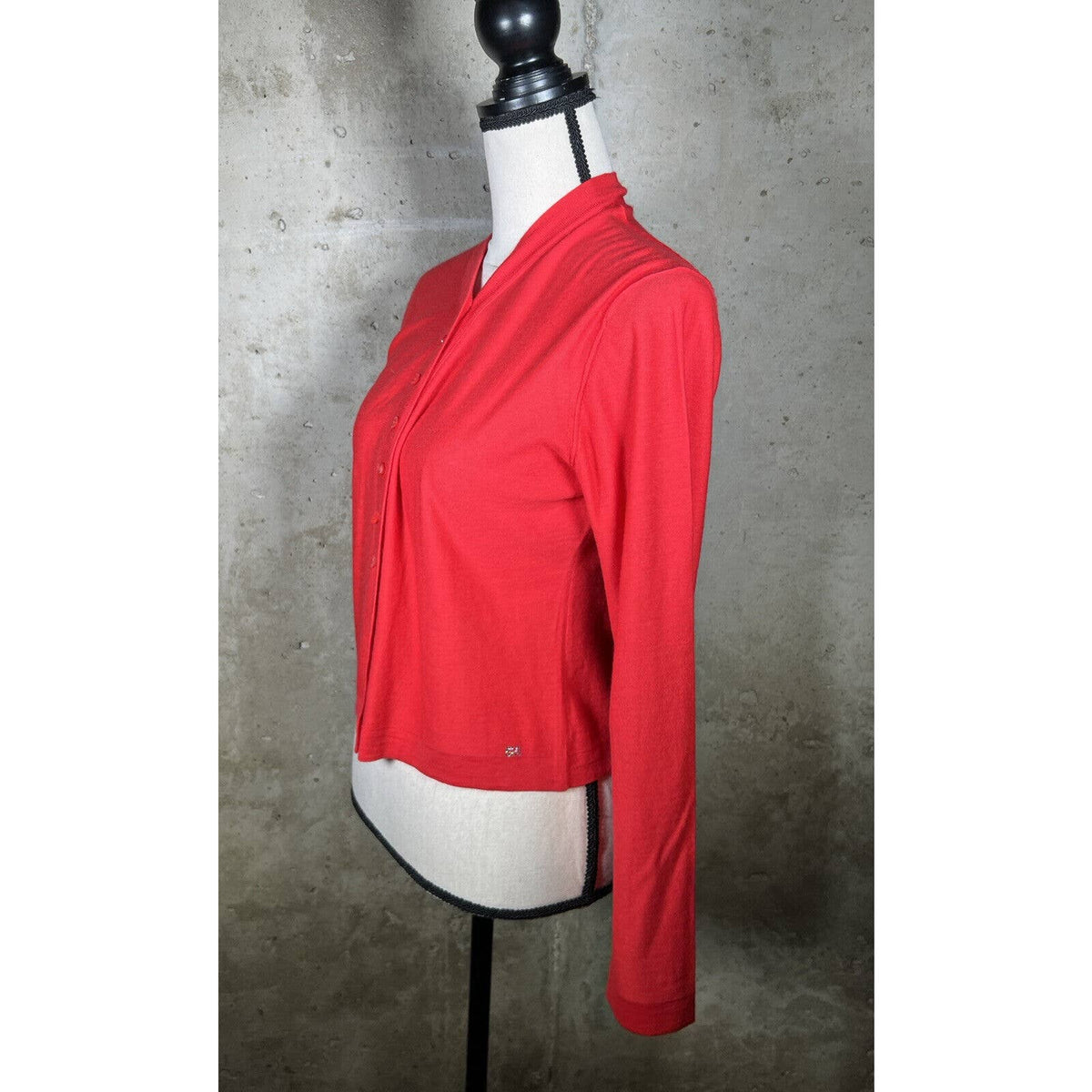 Sonia Rykiel Red Cashmere Wool Cardigan Sz. XL