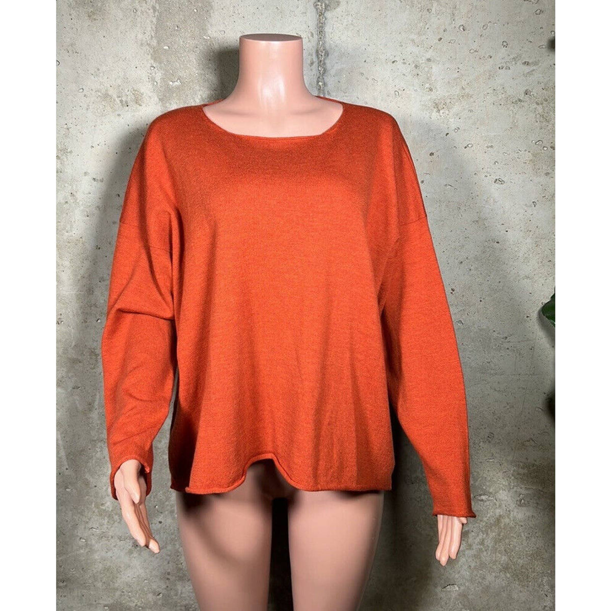 Eskandar Orange 100% Merino Wool Sweater Sz.0/S