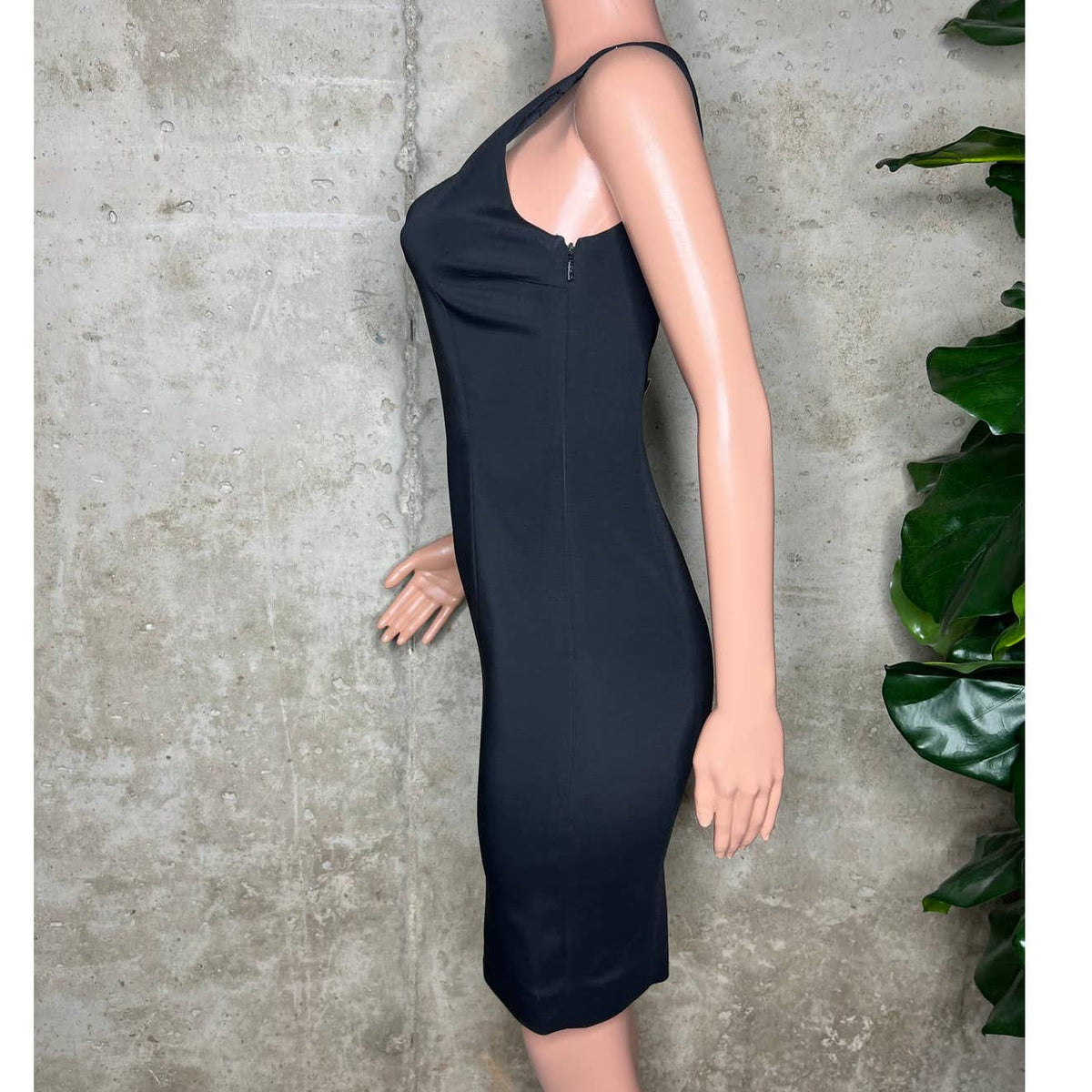 Versace Black Sleeveless Grommet Dress Sz.42