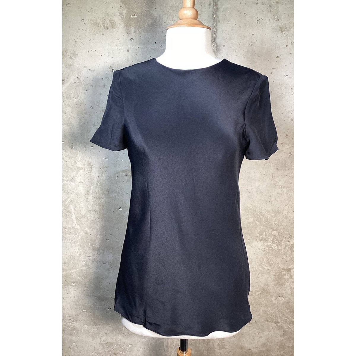 Tibi Black Silk Short Sleeve Blouse Sz.4