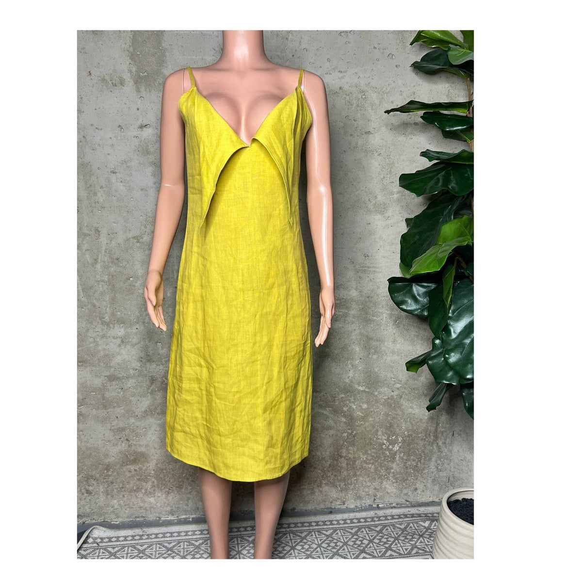 Simon Miller Yellow 100% Linen Dress Sz.1