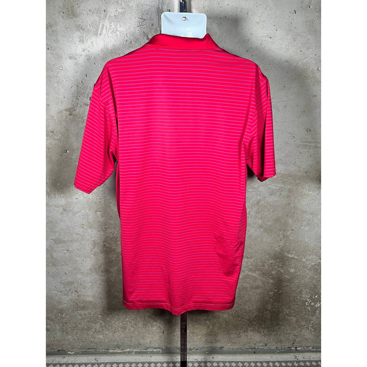 Turtleson Red Tour Performance Striped East Lake Golf Club Polo Sz. Large