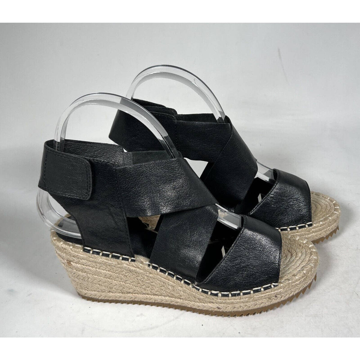 Eileen Fisher Willow Leather Espadrille Sandals Sz.7.5 NEW
