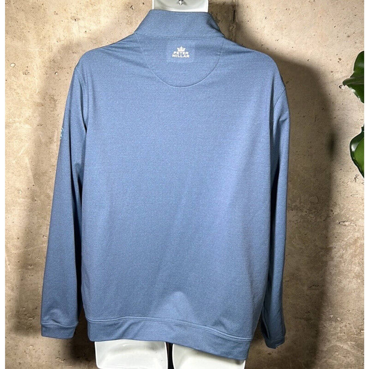 Peter Millar Crown Sport Blue 1/2 Zip Pullover Sweatshirt Sz. Large