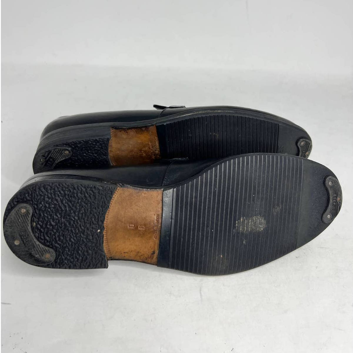 Salvatore Ferragamo Black Leather Loafers Sz.9 D