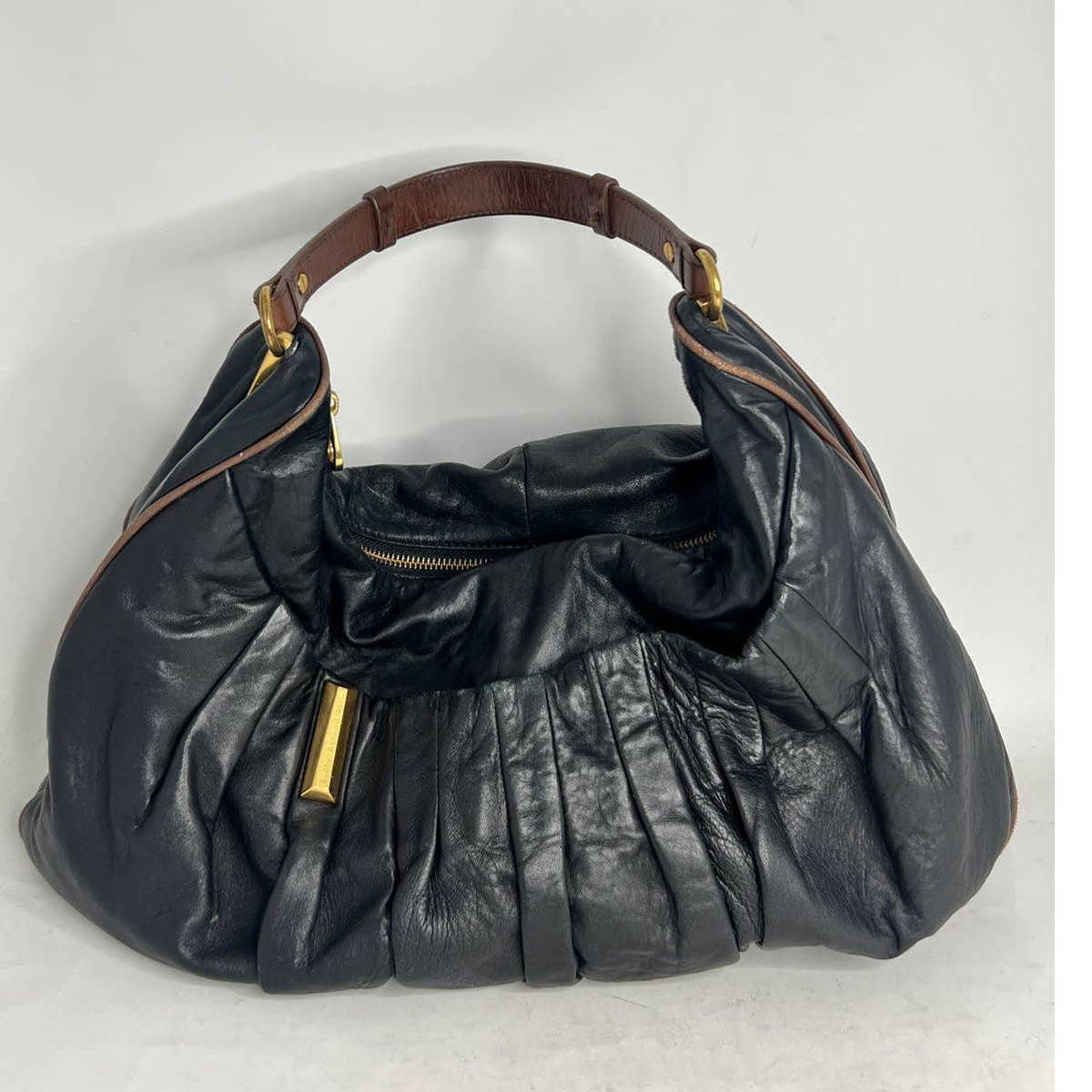 Marc Jacobs Black Leather Hobo Shoulder Bag