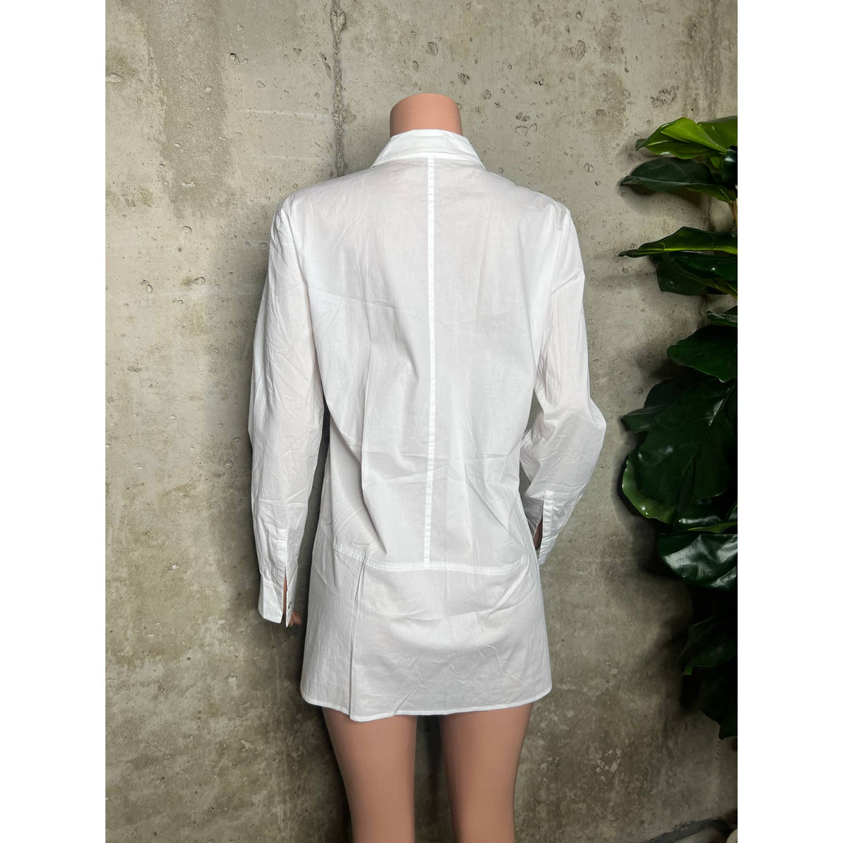 Eileen Fisher White Button-Up Blouse Sz. Small
