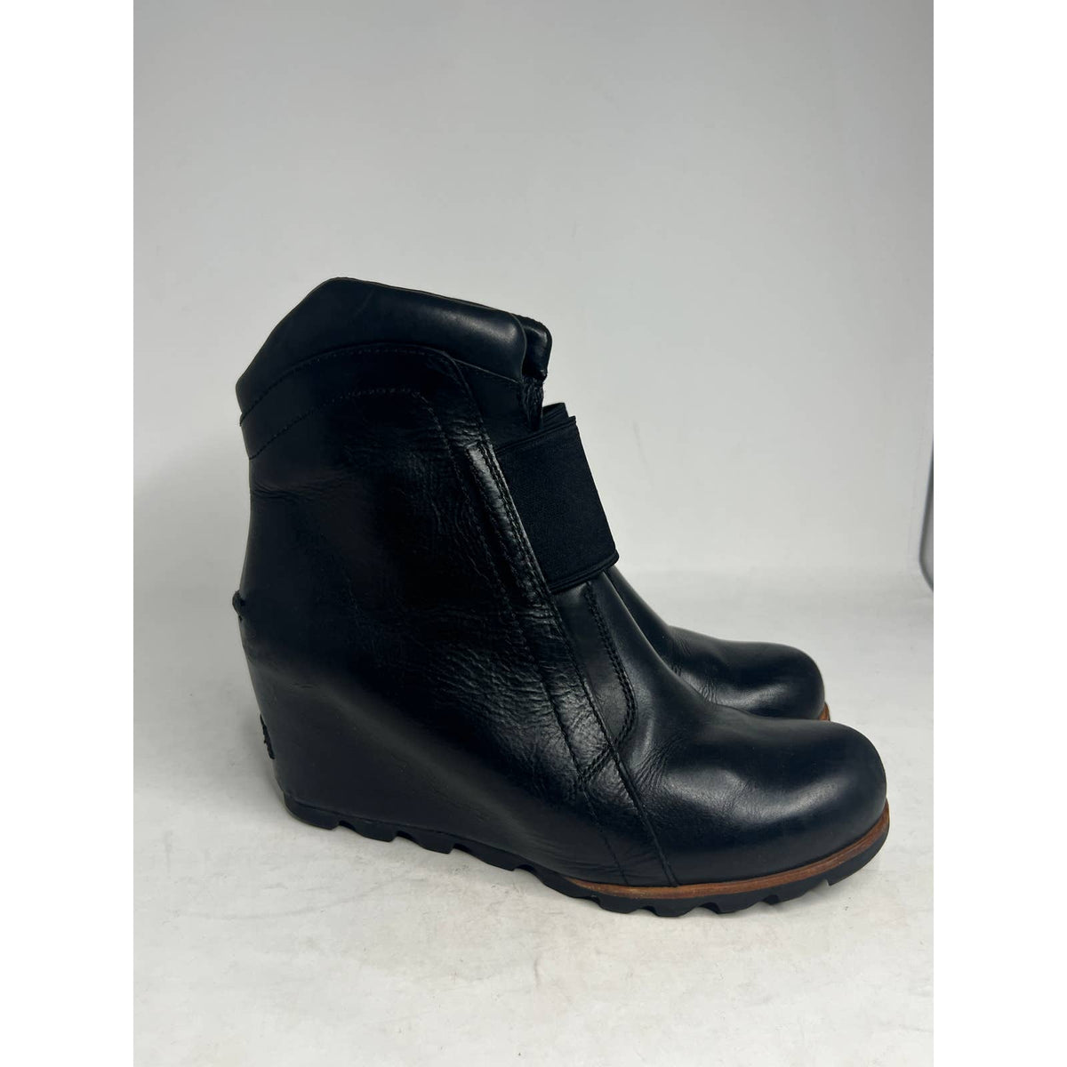 Sorel Fiona Black Wedge Boots Sz.9