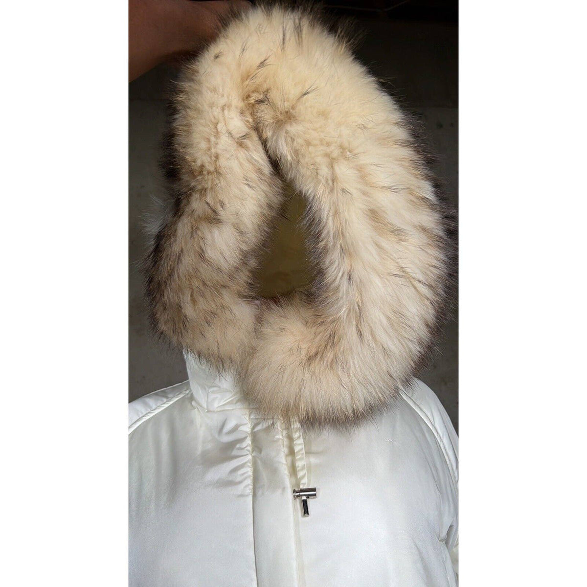 Jil Sander Down Coat Rabbit Fur Hood Sz.4(34)