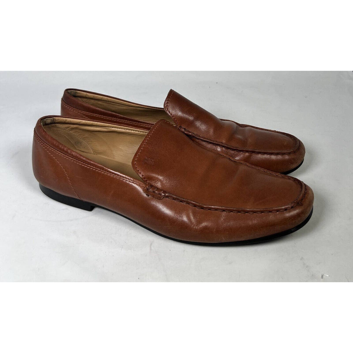 Tods Brown Mens Leather Driver Loafers Sz. 9